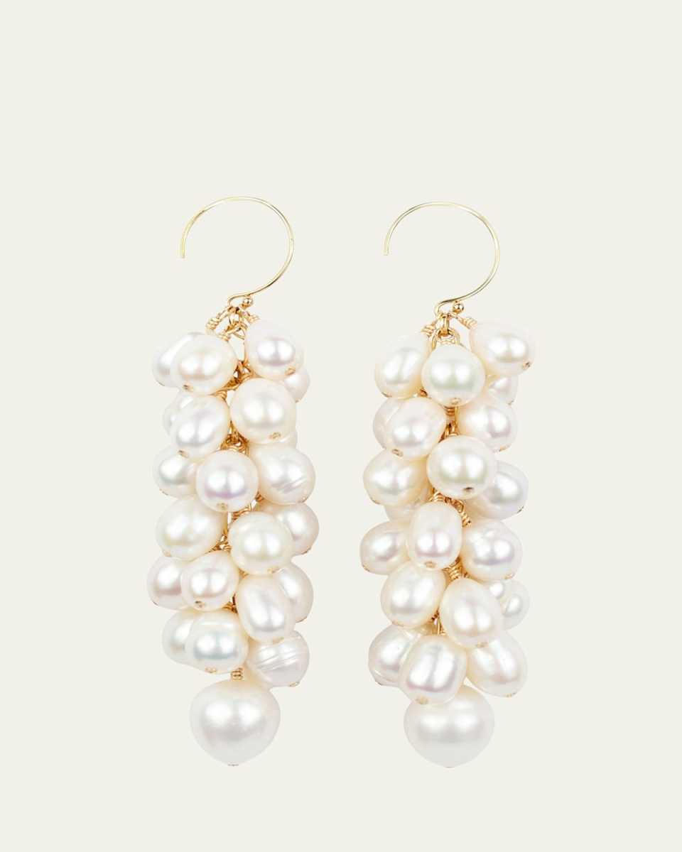 Compost Drop Earrings with Pearls